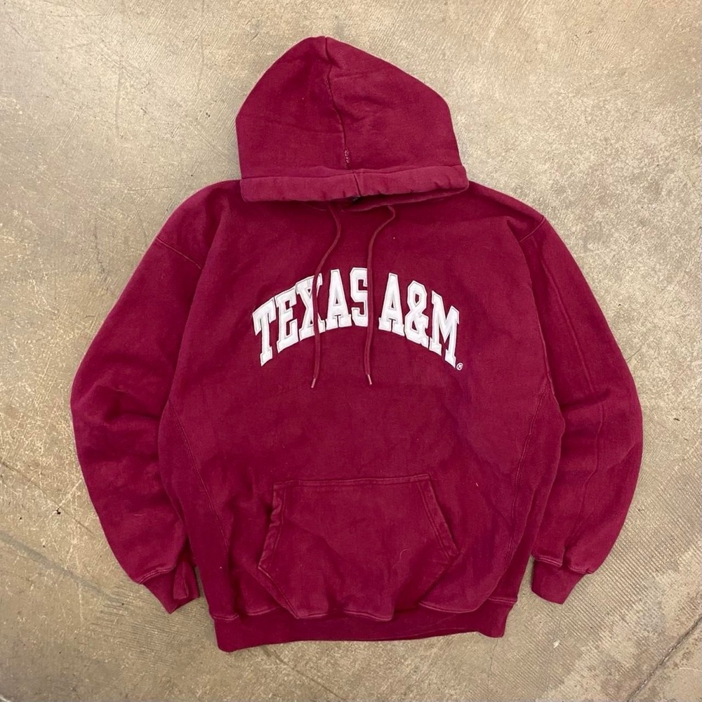 Vintage Texas A&M Aggies Football Steve Barry's Reverse Weave Style Hoodie XL